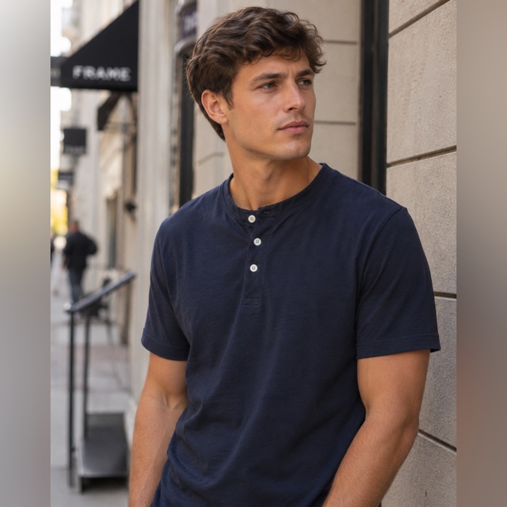 Kenneth Cole Henley Short sleeve shirts